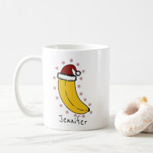 Banana com chapéu de Natal Personalizado