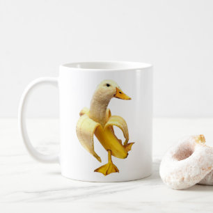 Caneca De Café Banana Duck Memória Mug Dupla