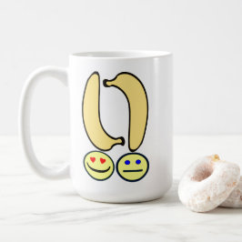 Caneca De Café Banana Feliz vs Banana Triste 