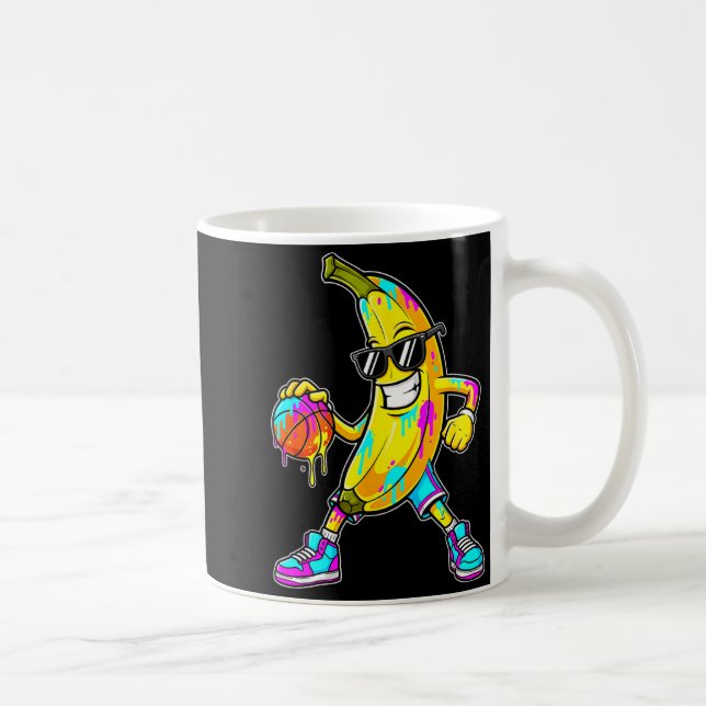Caneca De Café Banana Funny Basketball Drip Kids Youth Boys Girls (Direita)