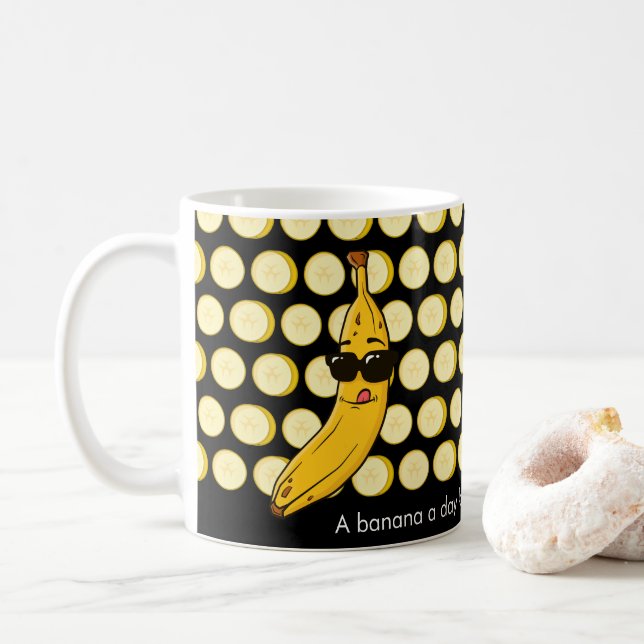 Caneca De Café Banana Legal e engraçada (Com Donut)