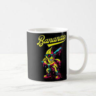 Caneca De Café Banana Retro Thback Popular Bana de Basebol Fruta