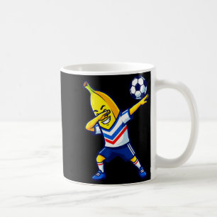 Caneca De Café Bananas engraçados fazendo dab em futebol esporte