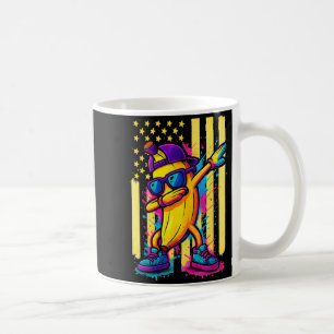 Caneca De Café Bananas Patrióticas Engraçadas Fazendo Dab America