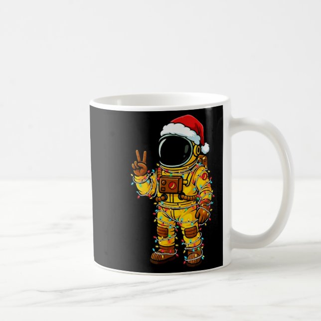 Caneca De Café Bananaut Space Explorer - Christmas Astronaut Ligh (Direita)