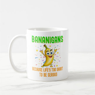 Caneca De Café Bananiganos, Bananas Engraçadas, Humor de Fruta Tr
