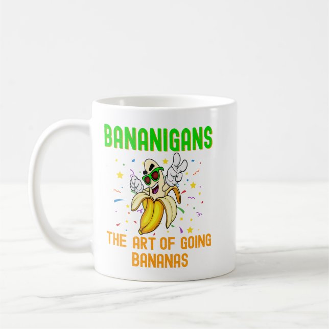 Caneca De Café Bananiganos indo para Bananas, Banana Legal engraç (Esquerda)