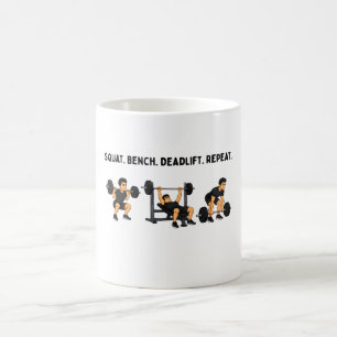 Caneca De Café Banco de Agachamento Levantamento Terra Repetir Tr