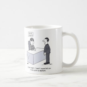 Caneca De Café Banco Empréstimos Departamento Banker vestido com