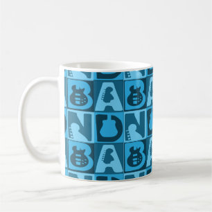 Caneca De Café Banda bloqueia azul