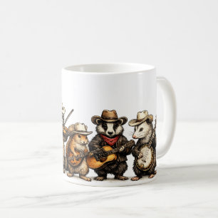 Caneca De Café Banda de Animais, Animais Divertidos da Floresta T