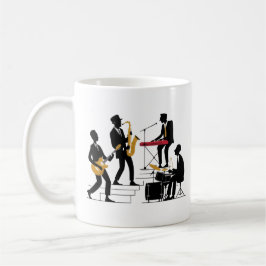 Caneca De Café Banda de Música Silhouette