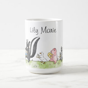 Caneca De Café Banda Marcial de Animais Caprichosos Personalizada