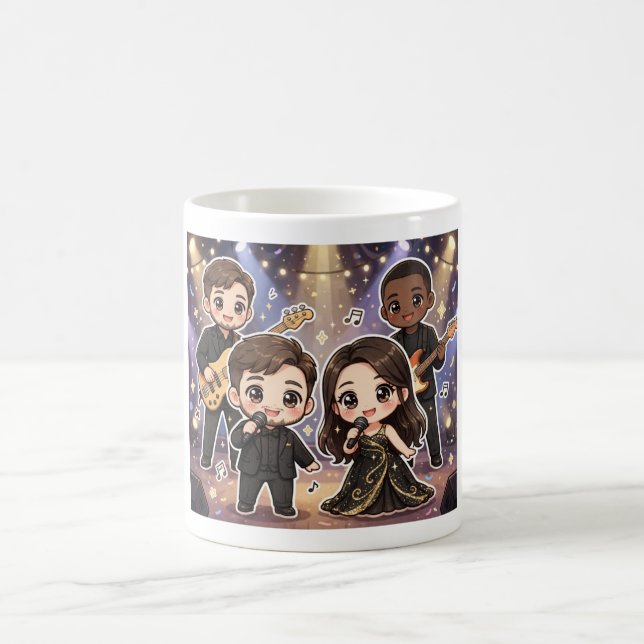 Caneca De Café Banda Musical Kawaii  (Centro)