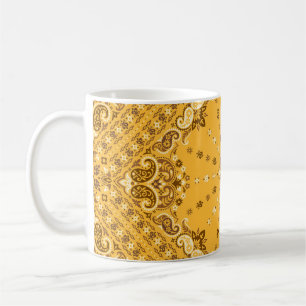 Caneca De Café Bandana Boho: Paisley Impressão Revival