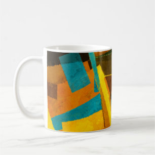 Caneca De Café Bandas Abstrato coloridas: Textura de pintura