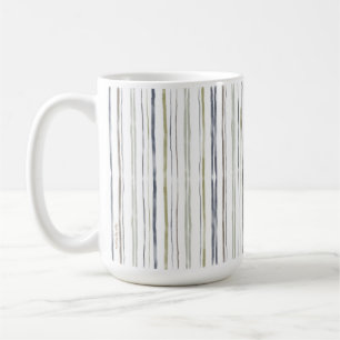 Caneca De Café Bandas de Aquarela   443 ml   Cerâmica