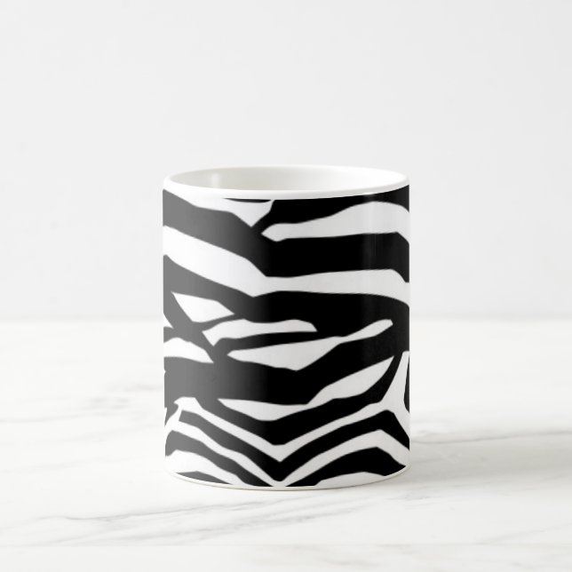 Caneca De Café Bandas De Zebra Pretas E Brancas (Centro)