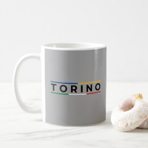 Caneca De Café Bandas Turim Italianas e Sabaudas - Design Minimal