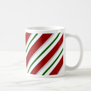 Caneca De Café Bandas Vermelhas e Verdes