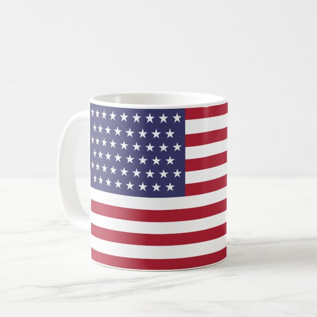 Caneca De Café Bandeira 51 Star dos Estados Unidos da América (EU (Frente Esquerda)