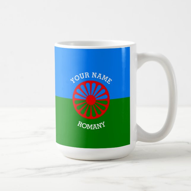 Caneca De Café Bandeira aciganada personalizada dos viajantes do (Direita)