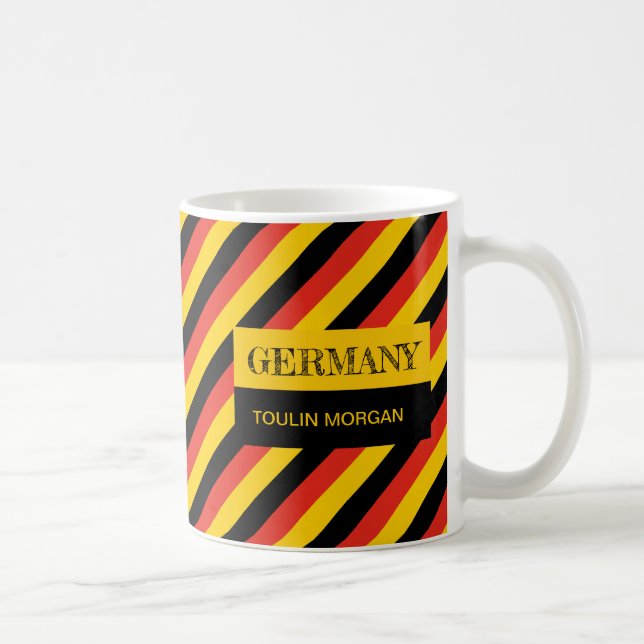 Caneca De Café Bandeira Alemã Personalizada (Direita)