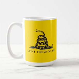 Caneca De Café Bandeira Amarela Clássica de Gadsden Não Pise em M