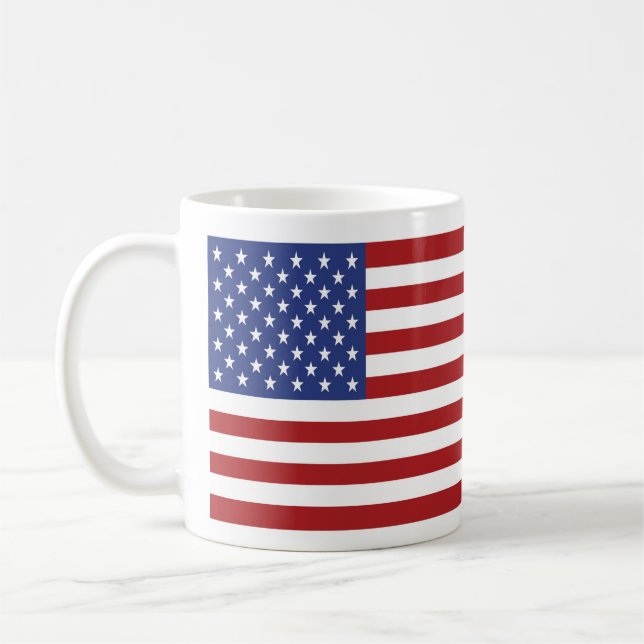 Caneca De Café Bandeira Americana (Esquerda)