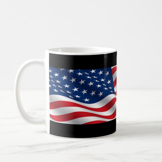 Caneca De Café Bandeira Americana (Esquerda)
