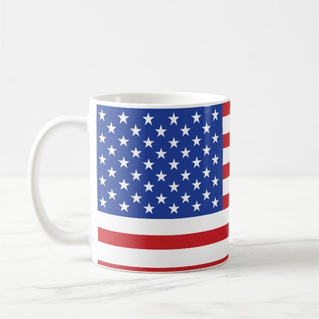Caneca De Café Bandeira Americana (Esquerda)
