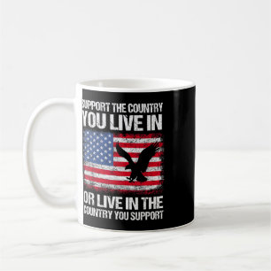 Caneca De Café Bandeira Americana 4 De Julho Apoie O País Em Que