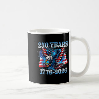 Caneca De Café Bandeira americana águia 250 anos 1776-2026 rapaze