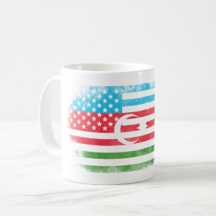 Caneca De Café Bandeira americana azerbaijana Azerbaijan e EUA