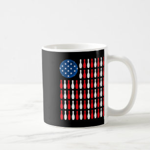 Caneca De Café Bandeira Americana - Boliche Patriótico E Boliches