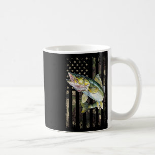 Caneca De Café Bandeira Americana Camo Walleye 