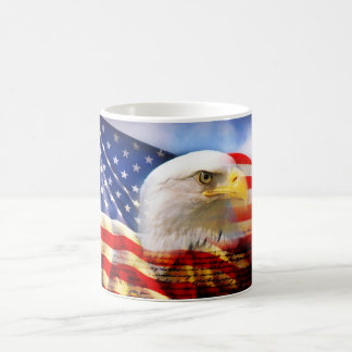 Caneca De Café Bandeira americana com águia americana