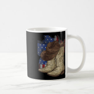 Caneca De Café Bandeira Americana Cowboy Hat Cowboy Boots Cowboy