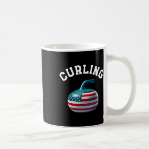Caneca De Café Bandeira Americana Curling Usa 4 De Julho Homem Mu