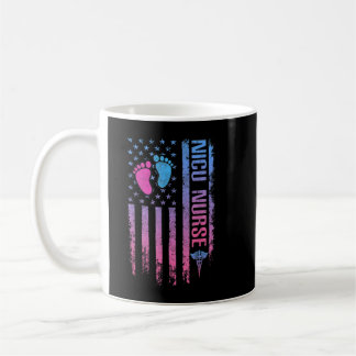 Caneca De Café Bandeira Americana Cuta - Enfermeira NICU Patreóti