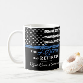 Caneca De Café Bandeira Americana da Linha Azul Thin