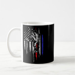 Caneca De Café Bandeira Americana de Beisebol Arremessador EUA Ar