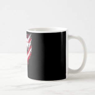 Caneca De Café Bandeira americana de beisebol meninos meninas hom