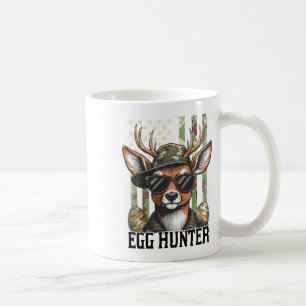 Caneca De Café Bandeira Americana Deer E Caçador De Ovos De Camo