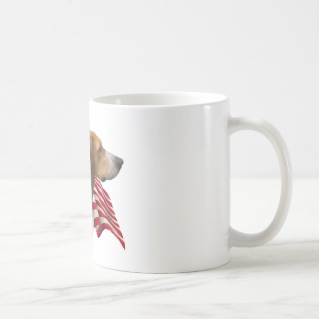 Caneca De Café Bandeira Americana do Foxhound (Direita)