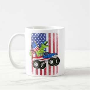 Caneca De Café Bandeira Americana do Monstro do Dinossauro T Rex