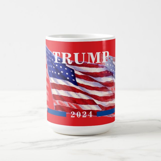 Caneca De Café Bandeira Americana Donald Trump 2024 (Centro)