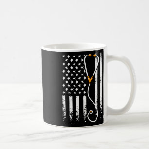 Caneca De Café Bandeira Americana dos EUA Dia da Enfermeira Patri