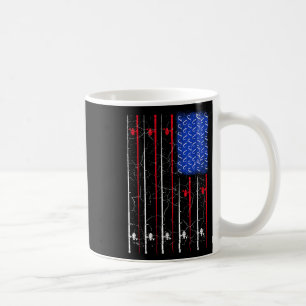 Caneca De Café Bandeira Americana Dos EUA Vara De Pesca Top, Cool