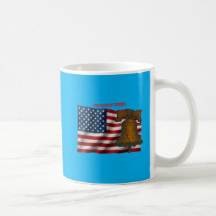 Caneca De Café Bandeira Americana e Sino da Liberdade Dia da Inde